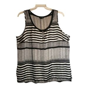 George women's 2X striped lightweight sleeveless pullover top. 6056